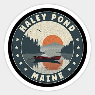 Haley Pond Maine Sunset Sticker